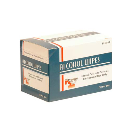 ALLPOINTS Wipes, Alcohol , Box Of 50 2801540